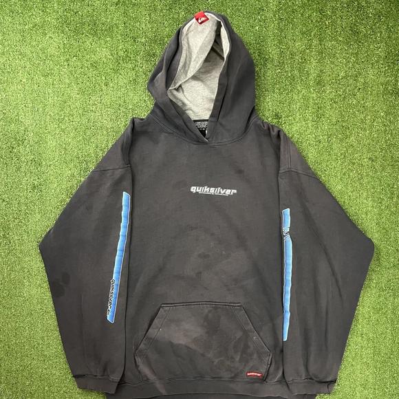 2000s Quick Silver Front and back graphic Hoodie - Picture 9 of 9